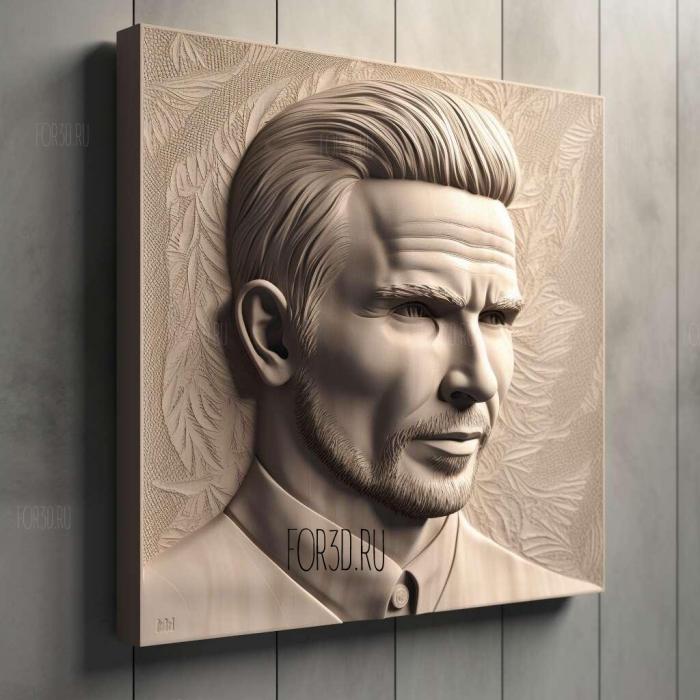 David Beckham 3 stl model for CNC